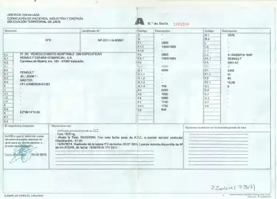 Sloopvoertuig RENAULT MASTER COMBI DESDE ´98 2.5 Diesel 114 CV / 84 KW van het jaar 2005 aangedreven G9U 750