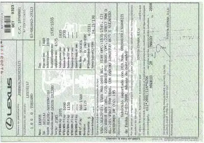 Veículo de Sucata lexus is200 (ds2/is2) 220d do ano 2008 alimentado 2adfhv