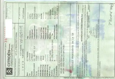 Veículo de Sucata citroen c4 berlina collection do ano 2007 alimentado 9hx