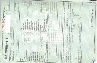 Sloopvoertuig seat leon (1m1) signo van het jaar 2003 aangedreven bcb