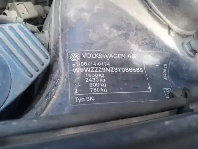 Hurda Aracı VOLKSWAGEN POLO (9N1) 1.9 SDI Yılın 2002 güçlü ASY