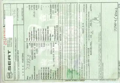 Scrapping Vehicle seat leon (1m1) 1.6 16 v of the year 2001 powered azd