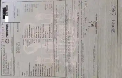 Scrapping Vehicle mazda 5 (cw) active of the year 2010 powered l8