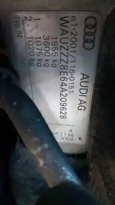 Здавання транспортного засобу audi a4 b6 (8e2) 1.9 tdi року 2004 потужний avf