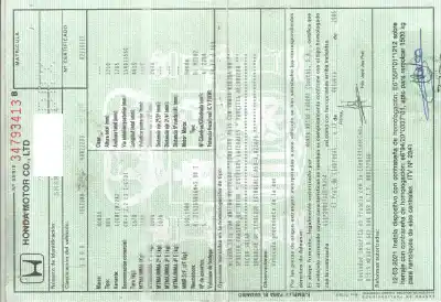 Утилизация автомобиля honda                                              cr-v (rd8)                                                                                                                                                                                                                                                 es года 2005 питание n22a2