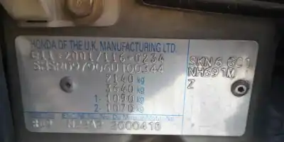 Утилизация автомобиля honda                                              cr-v (rd8)                                                                                                                                                                                                                                                 es года 2005 питание n22a2