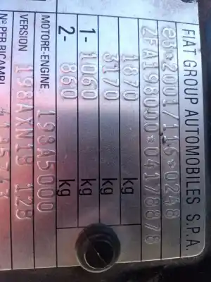 Veículo de Sucata fiat bravo (198) 2.0 16v multijet super sport do ano 2009 alimentado 198a5000