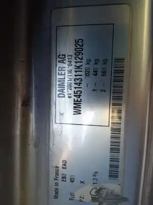 Утилизация автомобиля smart fortwo cabrio 1.0 cat года 2008 питание 132910