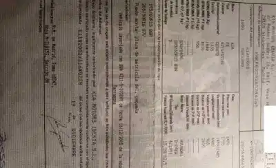 Veículo de Sucata KIA CERATO 2.0 Turbodiesel CAT do ano 2006 alimentado D4EA