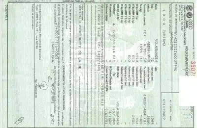 Veículo de Sucata volkswagen fox (5z1) básico do ano 2005 alimentado bnm