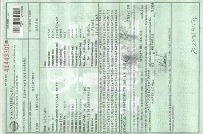 Véhicule à la ferraille nissan note (e11e) acenta de l'année 2008 alimenté k9k276