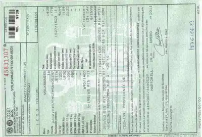 Утилизация автомобиля VOLKSWAGEN JETTA (162) Advance BlueMotion года 2011 питание CAY