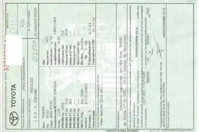 Veículo de Sucata toyota corolla (_e12_) 1.4 d (nde120_) do ano 2005 alimentado 1ndtv