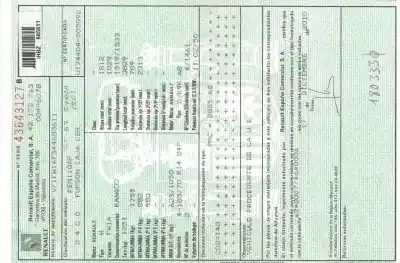 Veículo de Sucata renault kangoo profesional do ano 2010 alimentado k9k 800