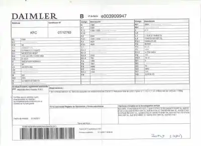 Утилизация автомобиля mercedes-benz clase e lim. (w213) * года 2017 питание 654920