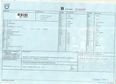 Veículo de Sucata dacia sandero ambiance do ano 2014 alimentado d4f 732