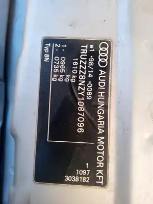 Véhicule à la ferraille audi tt (8n3/8n9) 1.8 t coupe (132kw) de l'année 2001 alimenté app