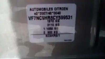 Scrapping Vehicle citroen c4 lim. exclusive of the year 2012 powered 9hr