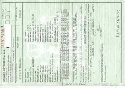 Scrapping Vehicle daewoo lacetti se of the year 2004 powered f14d3