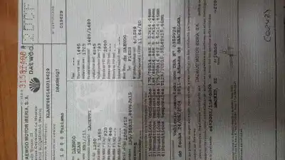 Scrapping Vehicle daewoo lacetti cdx of the year 2004 powered f16d3