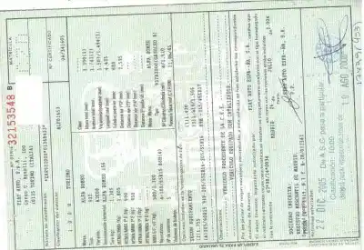 Veículo de Sucata alfa romeo 156 sportwagon 1.9 jtd 8v distinctive do ano 2004 alimentado 937a2000