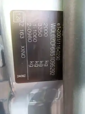 Vehicul casat opel vectra c berlina 2.0 dti al anului 2005 alimentat y20dth