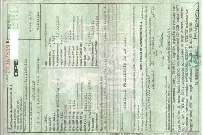 Scrapping Vehicle opel frontera b limited of the year 2001 powered y22dth