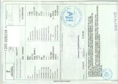 Scrapping Vehicle bmw serie 3 touring (e46) 320d of the year 2004 powered 204d4