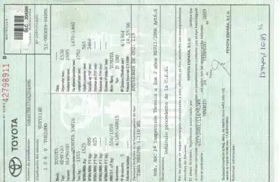 Veículo de Sucata toyota yaris (ksp9/scp9/nlp9) rock in rio do ano 2009 alimentado 1nd