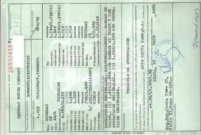 Veículo de Sucata hyundai terracan (hp) 2.9 crdi cat do ano 2003 alimentado j3