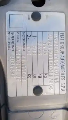 Veículo de Sucata lancia ypsilon (101) 1.4 16v oro (10.2006->) do ano 2008 alimentado 843a1000