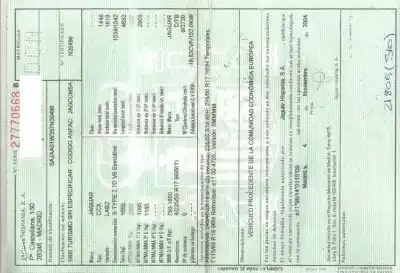 Scrapping Vehicle JAGUAR S-TYPE 2.7 V6 Diesel CAT of the year 2004 powered 7B