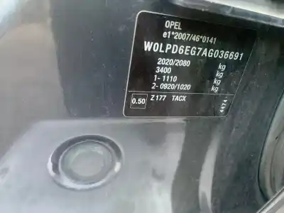 Veicolo di demolizione opel astra j lim. excellence dell'anno 2010 alimentato a17dtr