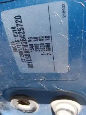 Scrapping Vehicle dacia logan ambiance of the year 2007 powered k7m710