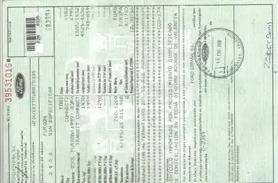 Veículo de Sucata ford tourneo connect (tc7) kombi b. corta (2006->) do ano 2008 alimentado r3pa