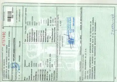 Veículo de Sucata renault kangoo dynamique do ano 2010 alimentado k9k800