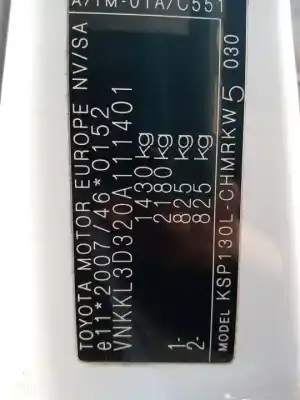 Veículo de Sucata toyota yaris active do ano 2014 alimentado 1kr