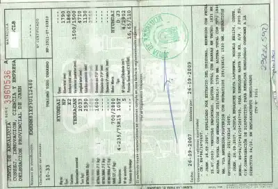 Veículo de Sucata HYUNDAI TERRACAN (HP) 2.9 CRDi CAT do ano 2003 alimentado J3