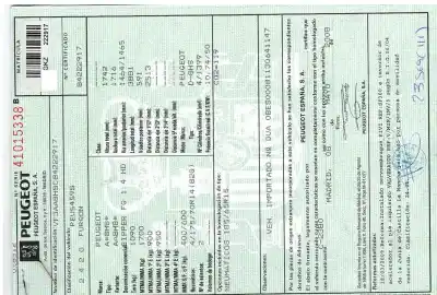 Sloopvoertuig peugeot bipper básico van het jaar 2009 aangedreven 8hs