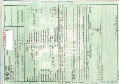 Veicolo di demolizione audi a2 (8z) 1.6 fsi dell'anno 2003 alimentato bad