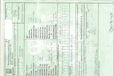 Здавання транспортного засобу renault clio ii fase ii (b/cb0) 1.2 16v року 2007 потужний d7f 722