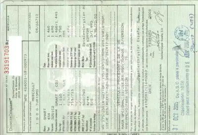 Scrapping Vehicle SMART FORFOUR (454) 1.5 CDI (454.001) of the year 2005 powered OM639939