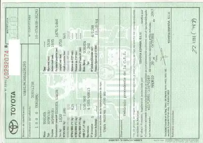 Veículo de Sucata toyota yaris (ksp9/scp9/nlp9) básico do ano 2008 alimentado 2sz