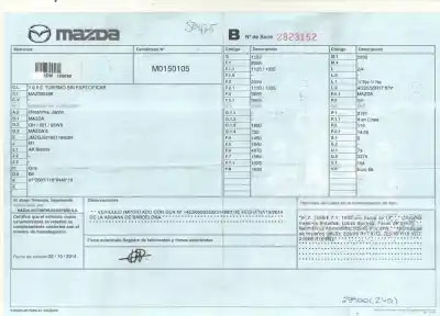 Veículo de Sucata mazda 6 lim. (gh) (.2012->) evolution 150 cv / 110 kw do ano 2014 alimentado sh