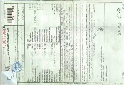 Veículo de Sucata audi a6 c6 (4f2) 2.7 tdi do ano 2007 alimentado bpp