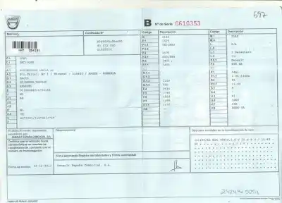 Veículo de Sucata dacia sandero laureate do ano 2012 alimentado k9k892