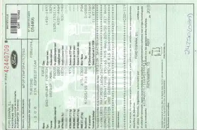 Hurda Aracı ford focus berlina (cap) ambiente (d) yılın 2010 güçlü g8db