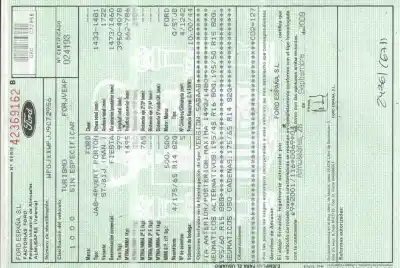 Veicolo di demolizione ford fiesta (cb1) ambiente dell'anno 2009 alimentato stjb