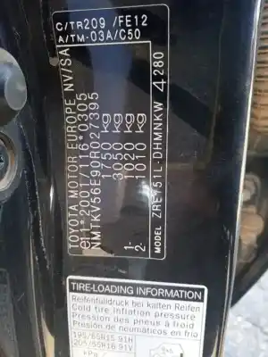 Veículo de Sucata toyota auris luna do ano 2008 alimentado 1zr