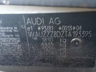 Scrapping Vehicle audi a4 berlina (b5) 1.9 tdi of the year 1996 powered afn